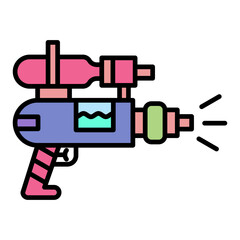   Water Gun line filled icon