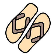   Flip Flops line filled icon