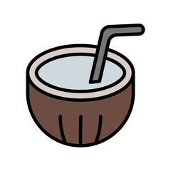   Coconut Drink line filled icon