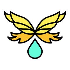   Water Wings line filled icon