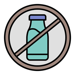   Singleuse plastics line filled icon