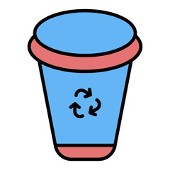   Plantbased packaging line filled icon