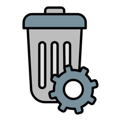   Recycled disposables line filled icon