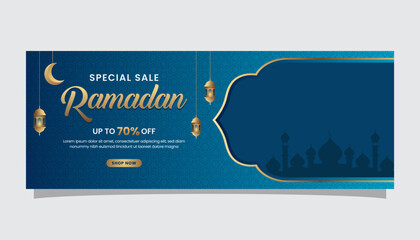 ramadan kareem sale web banner discount Islamic event background for promotion