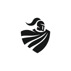 knight hero logo vector illustration template design