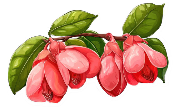 Sticker of Ackee isolated on transparent Background