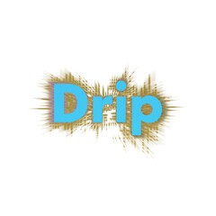 An abstract transparent cut out text type graphic of the word Drip design element.