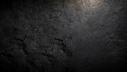 Fototapeta na wymiar black wall rough texture background concrete floor or old grunge backdrop illuminated by sun ray close up of dark graphite surface for modern background design concept of textures and background