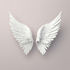 Obraz premium silver angel wings