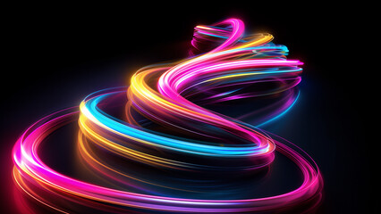 Motion in the Shadows: The Blurred Neon Streams