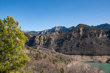 Fototapeta na wymiar Spain - Catalonia - Mountains - Reservoir - Lake