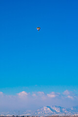 冬の帯広の空