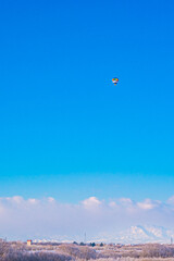 冬の帯広の空