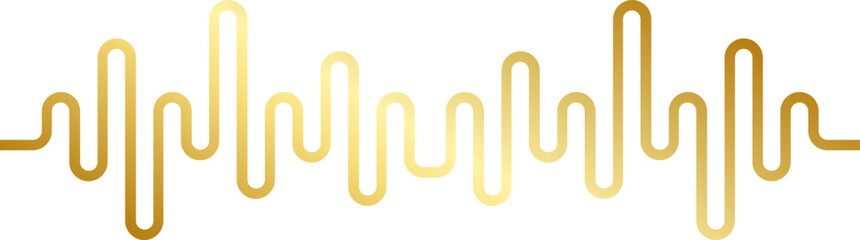 Obraz premium Gold Gradient Soundwave