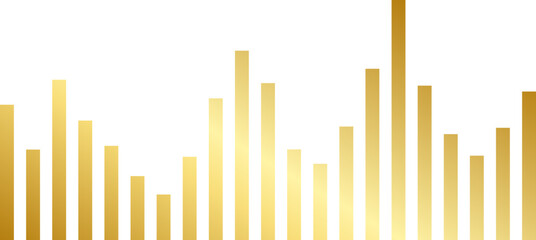 Gold Gradient Bar Soundwave