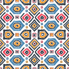 Seamless flat vector rectangular geometric pattern