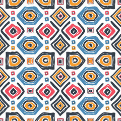 Seamless flat vector rectangular geometric pattern