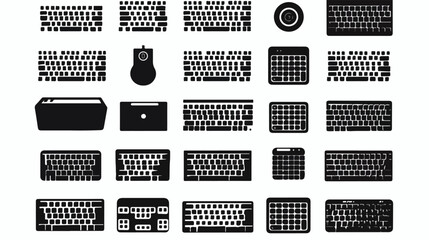 Keyboard icon set - obrazy, fototapety, plakaty