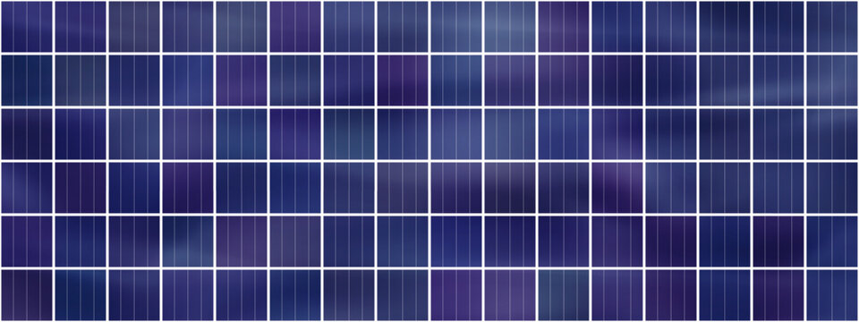 Seamless pattern with cellular texture of polycrystalline solar panels. Battery as part of a power plant for autonomous or backup energy supply. Vector bg with gradient mesh