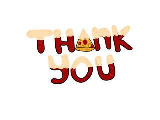 Thank you pizza word