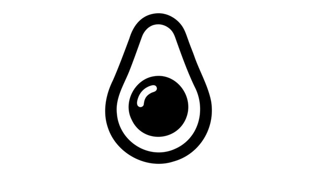 recommend clip art: avocado outline icon. vector illustration on white background