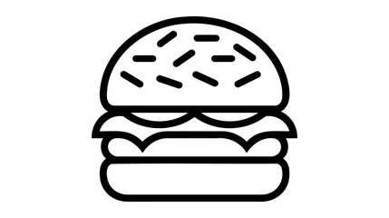 burger hamburger logo icon design on white background