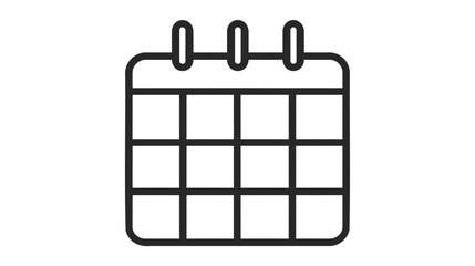 Calendar icon vector. Schedule, date icon symbol illustration on white background
