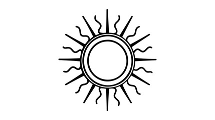 sun Icon, vector Illustration on white background