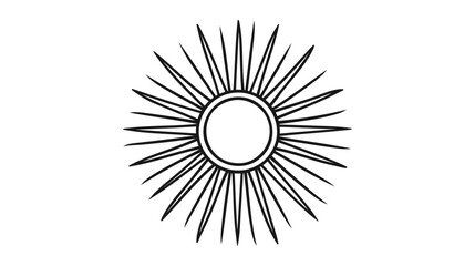 sun Icon, vector Illustration on white background