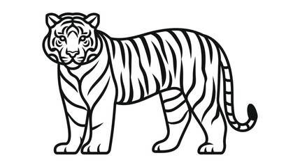Obraz premium Tiger icon. Vector illustration on white background