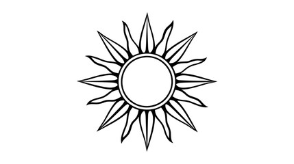 sun Icon, vector Illustration on white background