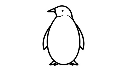 simple flat penguin icon vector illustration on white background