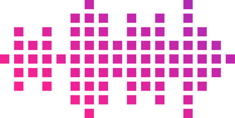 Pink and Purple Gradient Square Soundwaves Equalizer