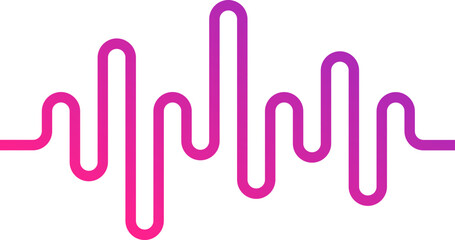 Pink and Purple Gradient Soundwave