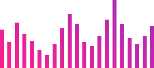 Pink and Purple Gradient Bar Soundwaves