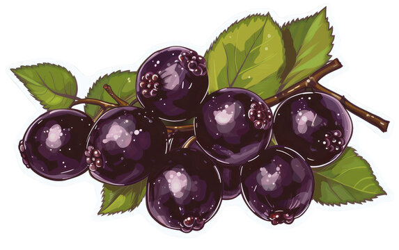 Sticker featuring Jaboticaba isolated on transparent Background