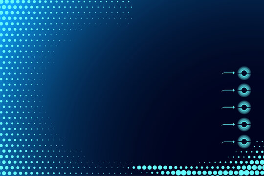 Fond bleu abstrait technologique avec cercle. Futuriste