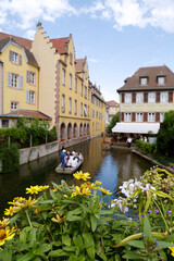 Petite Venice, water canal and traditional houses located in Colmar, France