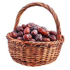 date fruit on a Basket, PNG transparent object