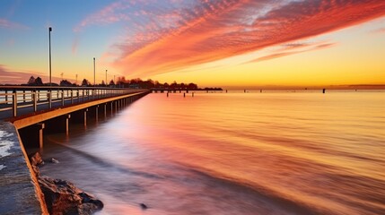 Daybreak by the Baltic - The Captivating Aura of Early Morning at the Sea - obrazy, fototapety, plakaty