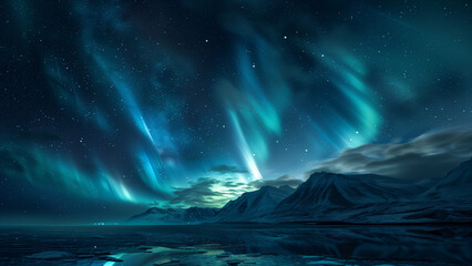 Cosmic Dance: The Aurora Borealis in the Night Sky