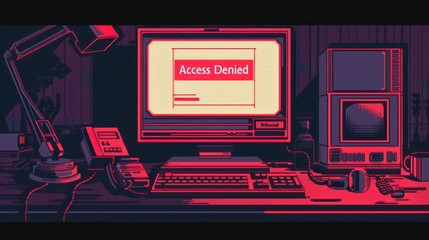 Computer Screen Showing Access Denied