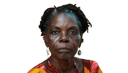 Portrait of the typical african woman .