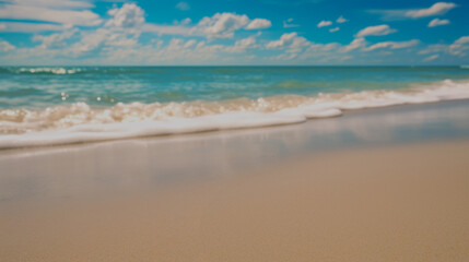 Fototapeta na wymiar Landscape sand beach sea background.