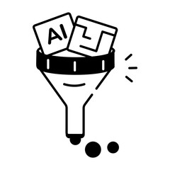 AI Technology Linear Icon