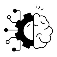 AI Technology Linear Icon
