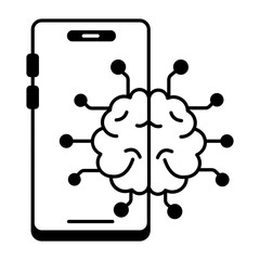 AI Technology Linear Icon