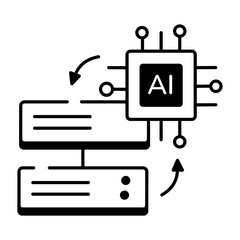 Machine Learning Linear Icon