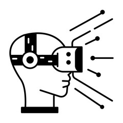  Future Technology Linear Icon