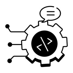 Deep Learning Linear Icon